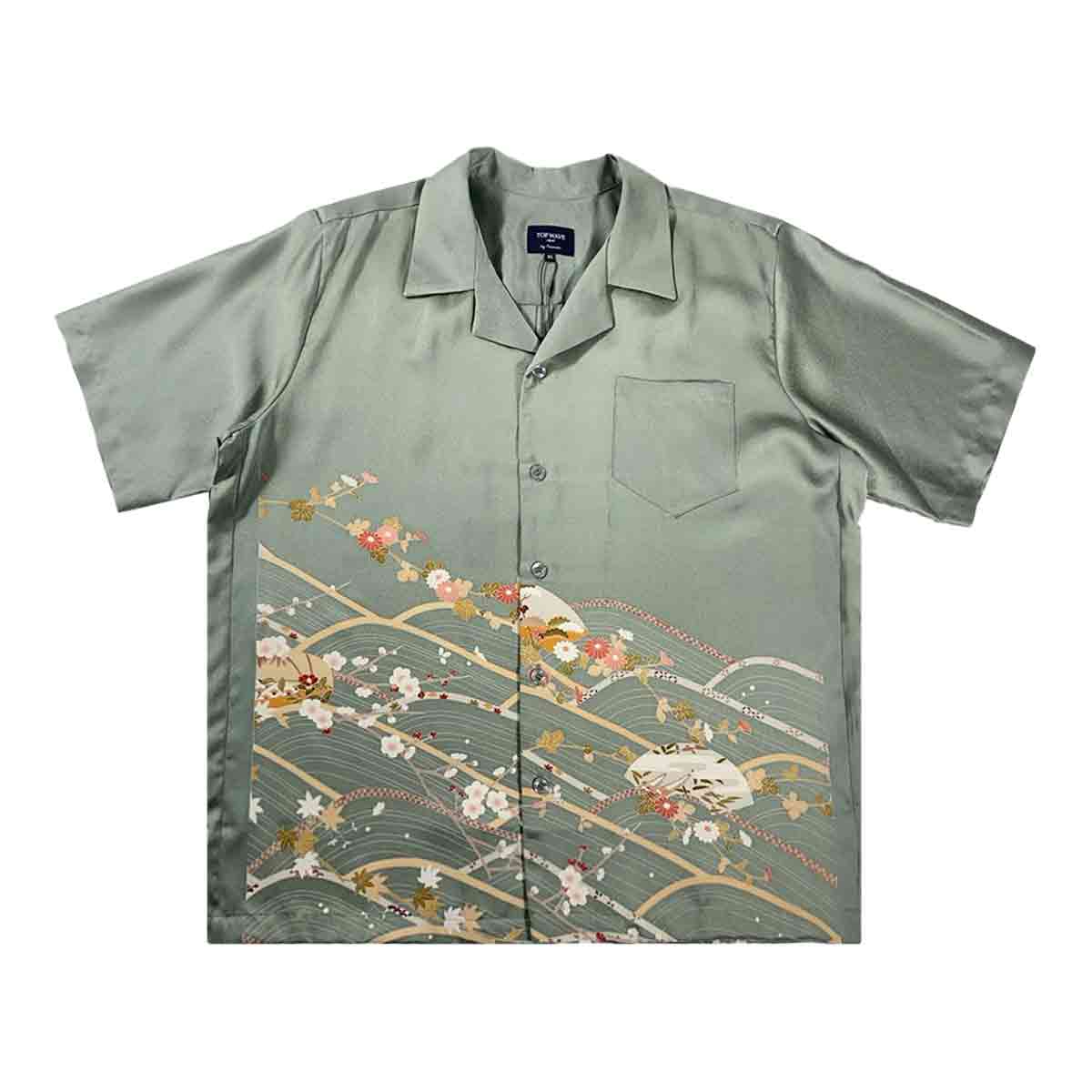 着物アロハシャツ メンズ XL AHKH-XL123