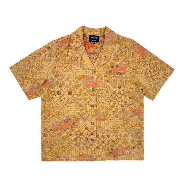 着物アロハシャツ レディース L AHKHF-L02