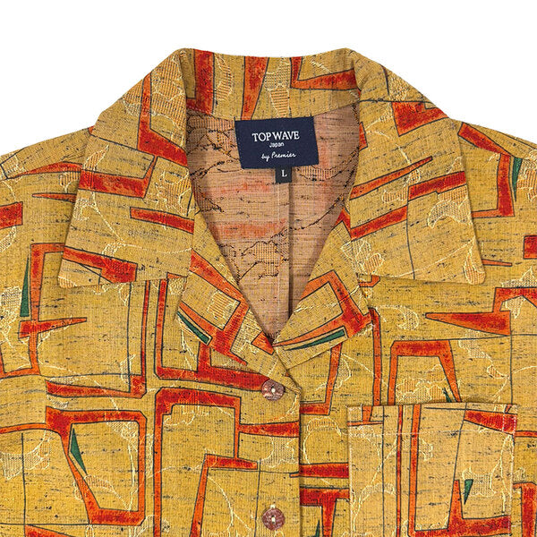 着物アロハシャツ レディース L AHKHF-L03-3