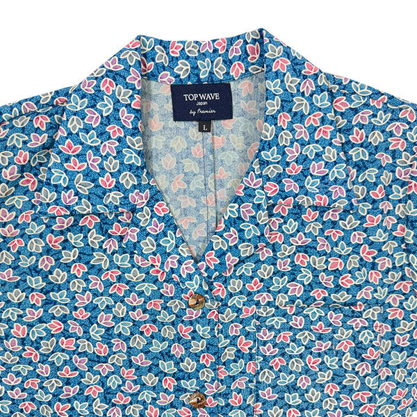 着物アロハシャツ レディース L AHKHF-L08-3