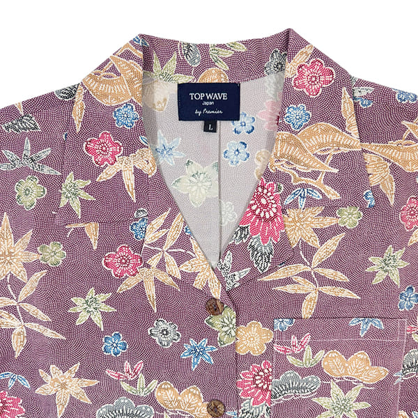 着物アロハシャツ レディース L AHKHF-L12-zoom-