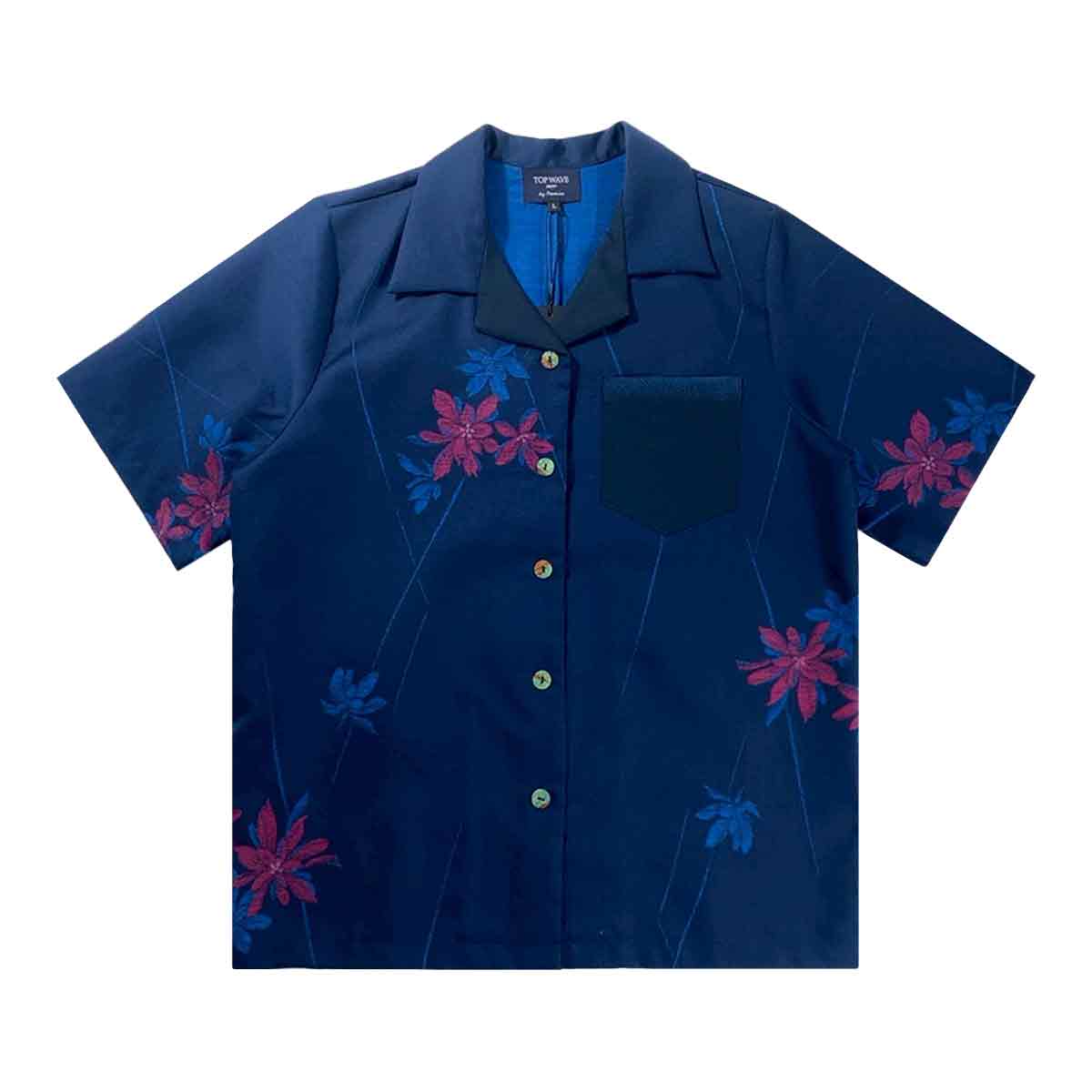 着物アロハシャツ レディース L AHKHF-L30-1