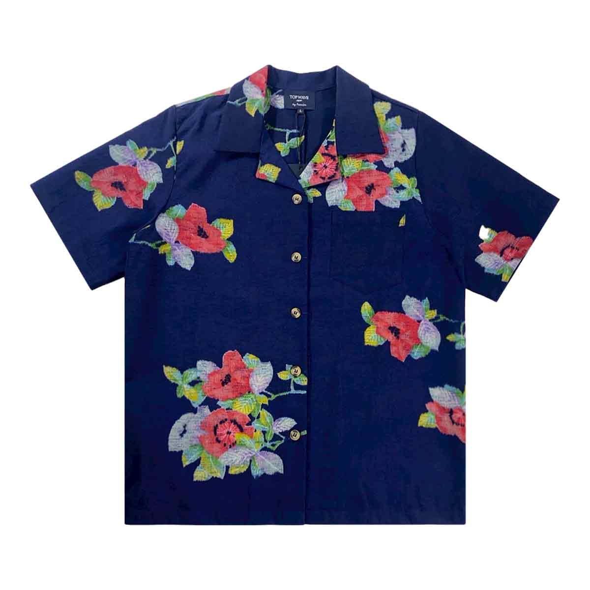 着物アロハシャツ レディース L AHKHF-L32-1