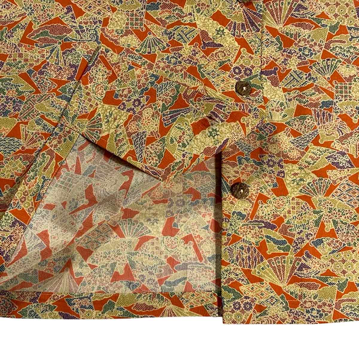 着物アロハシャツ レディース L AHKHF-L33-3