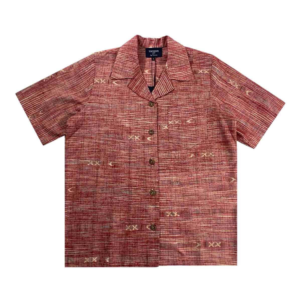 着物アロハシャツ レディース L AHKHF-L48