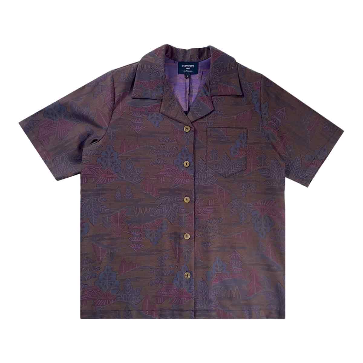 着物アロハシャツ レディース L AHKHF-L52