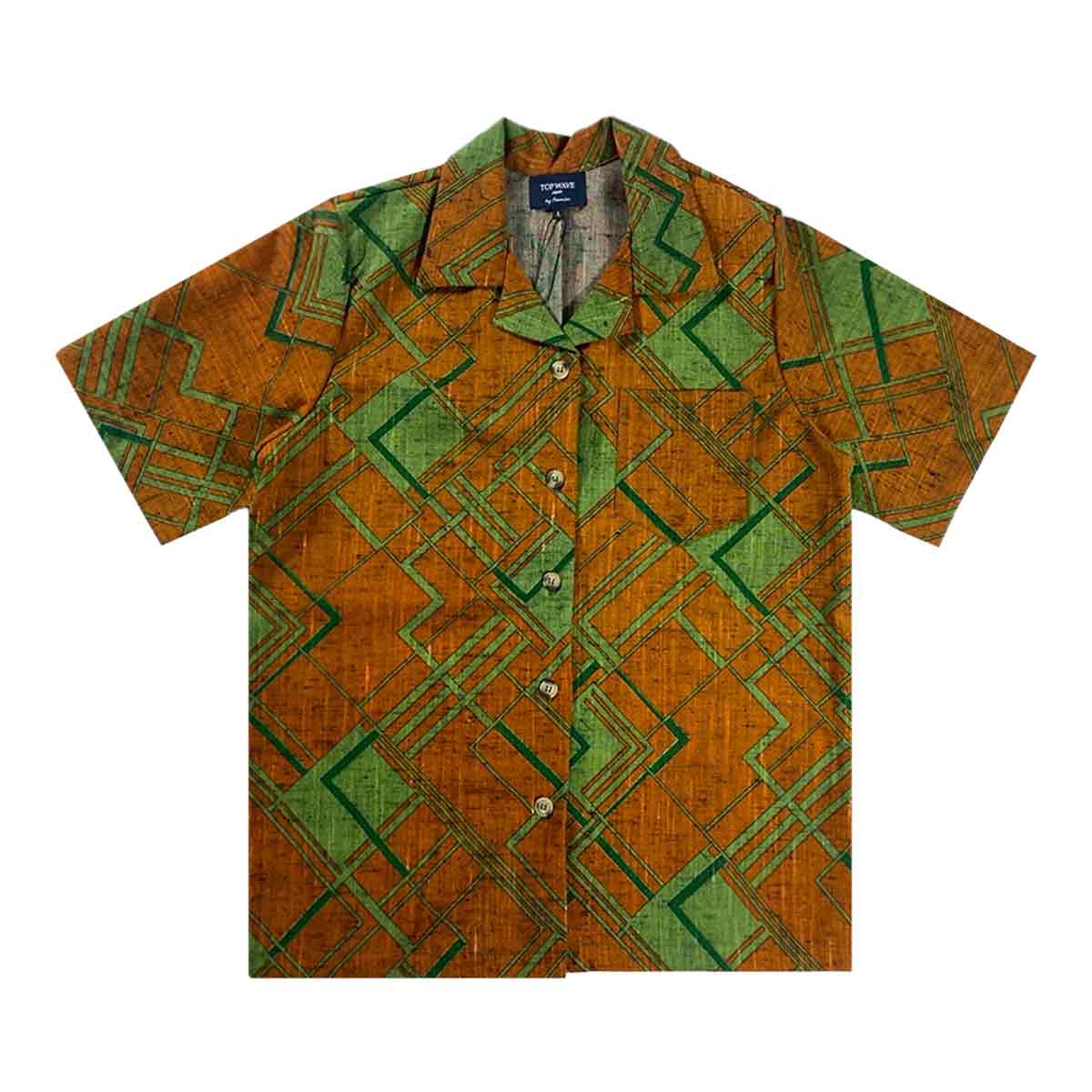 着物アロハシャツ レディース L AHKHF-L84