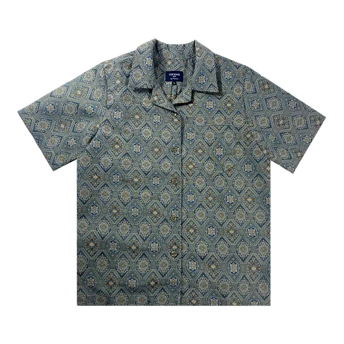 着物アロハシャツ レディース L AHKHF-L99