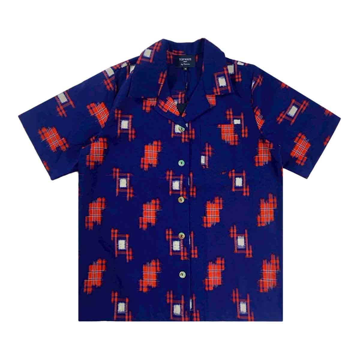 着物アロハシャツ レディース M AHKHF-M144-zoom-1