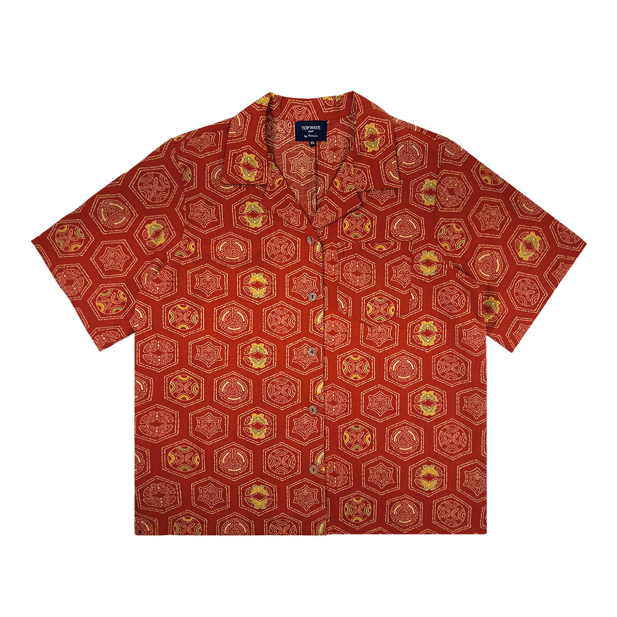 着物アロハシャツ レディース XL AHKHF-XL08