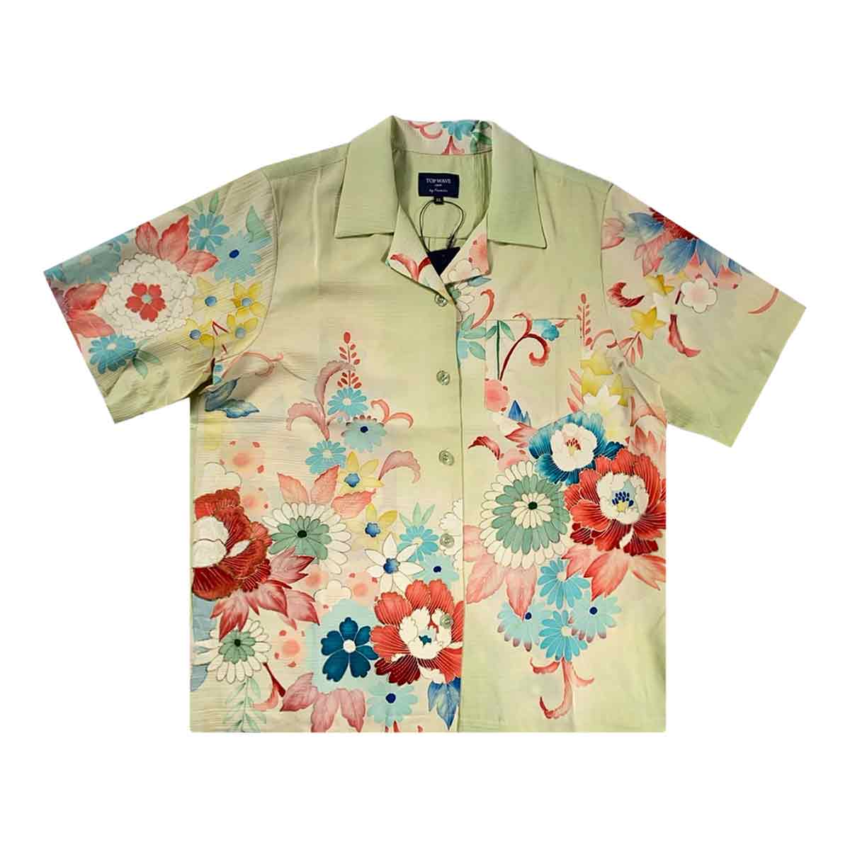 着物アロハシャツ レディース XL AHKHF-XL100-1