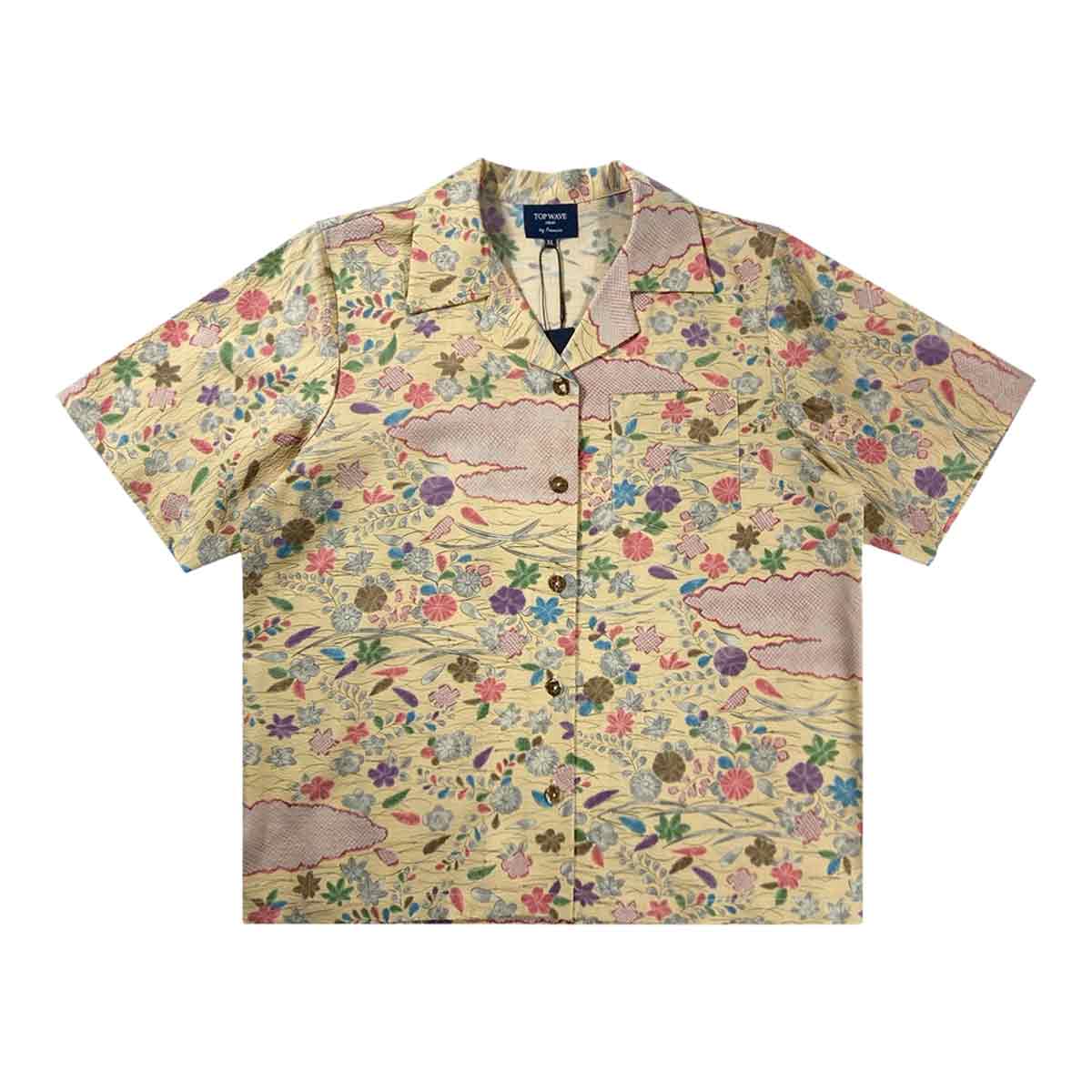 着物アロハシャツ レディース XL AHKHF-XL32-1