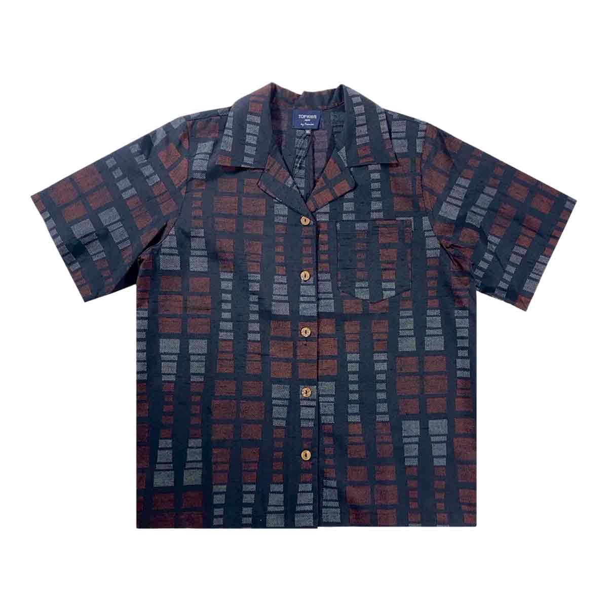 着物アロハシャツ レディース XL AHKHF-XL35-1