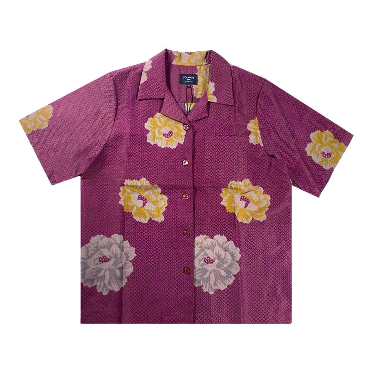 着物アロハシャツ レディース XL AHKHF-XL84-1