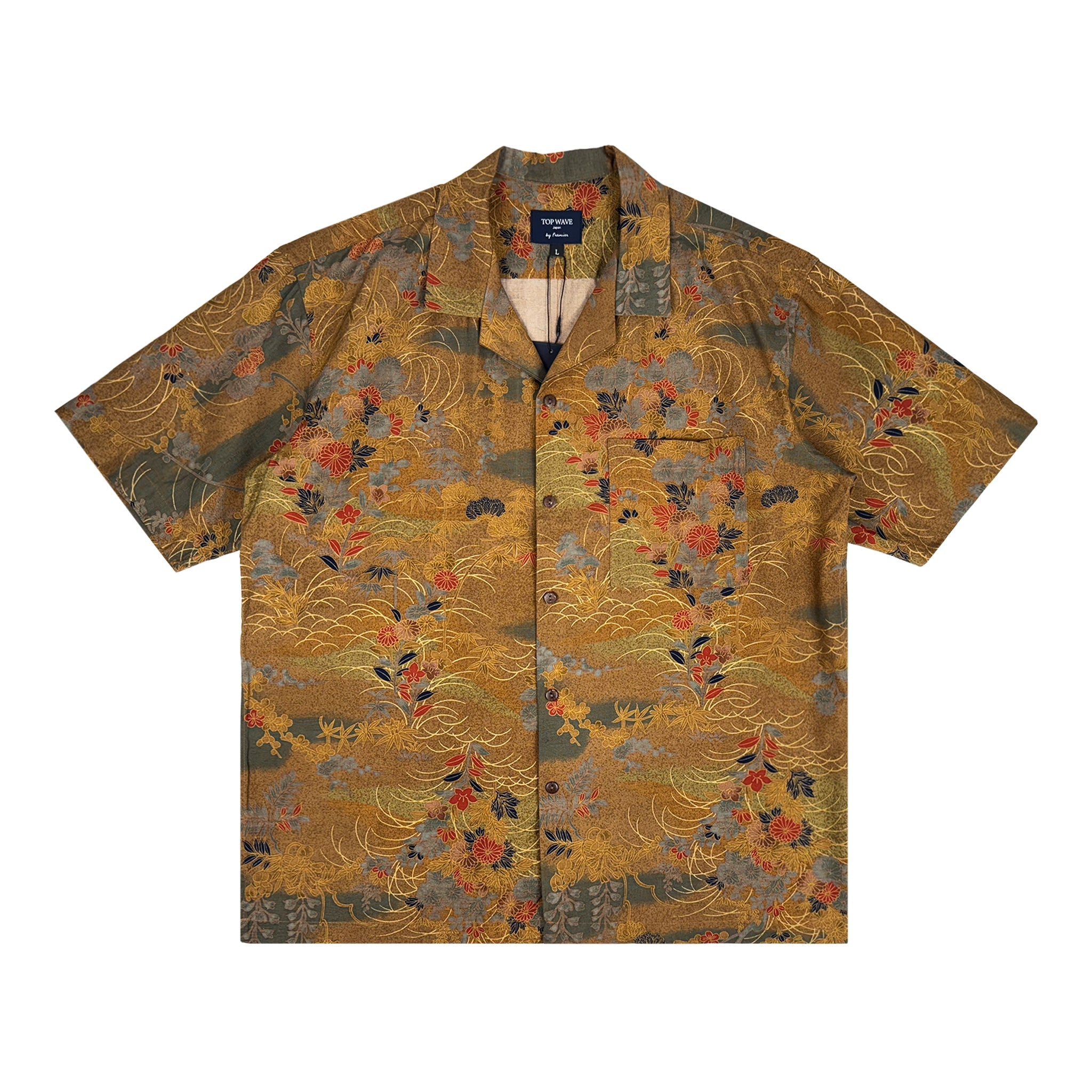 着物アロハシャツ メンズ L AHVN-L214