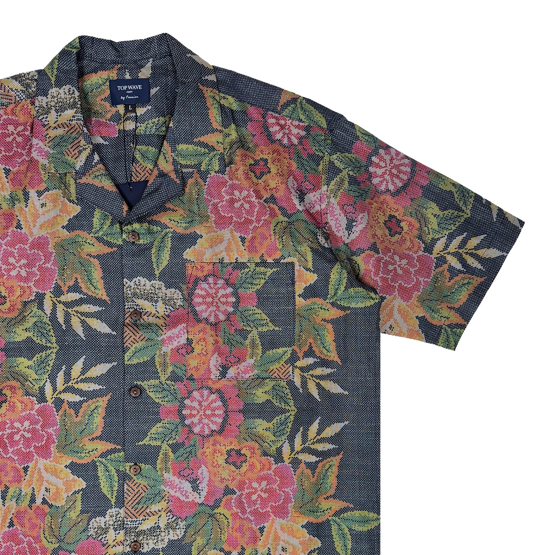 着物アロハシャツ メンズ L AHVN-L337-4