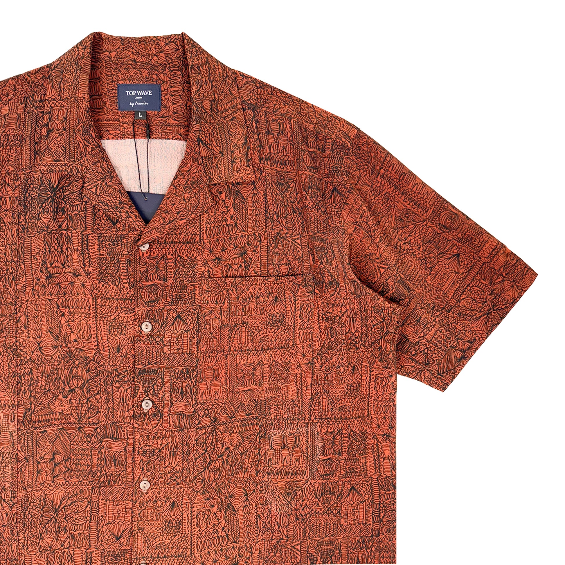 着物アロハシャツ メンズ L AHVN-L361-4