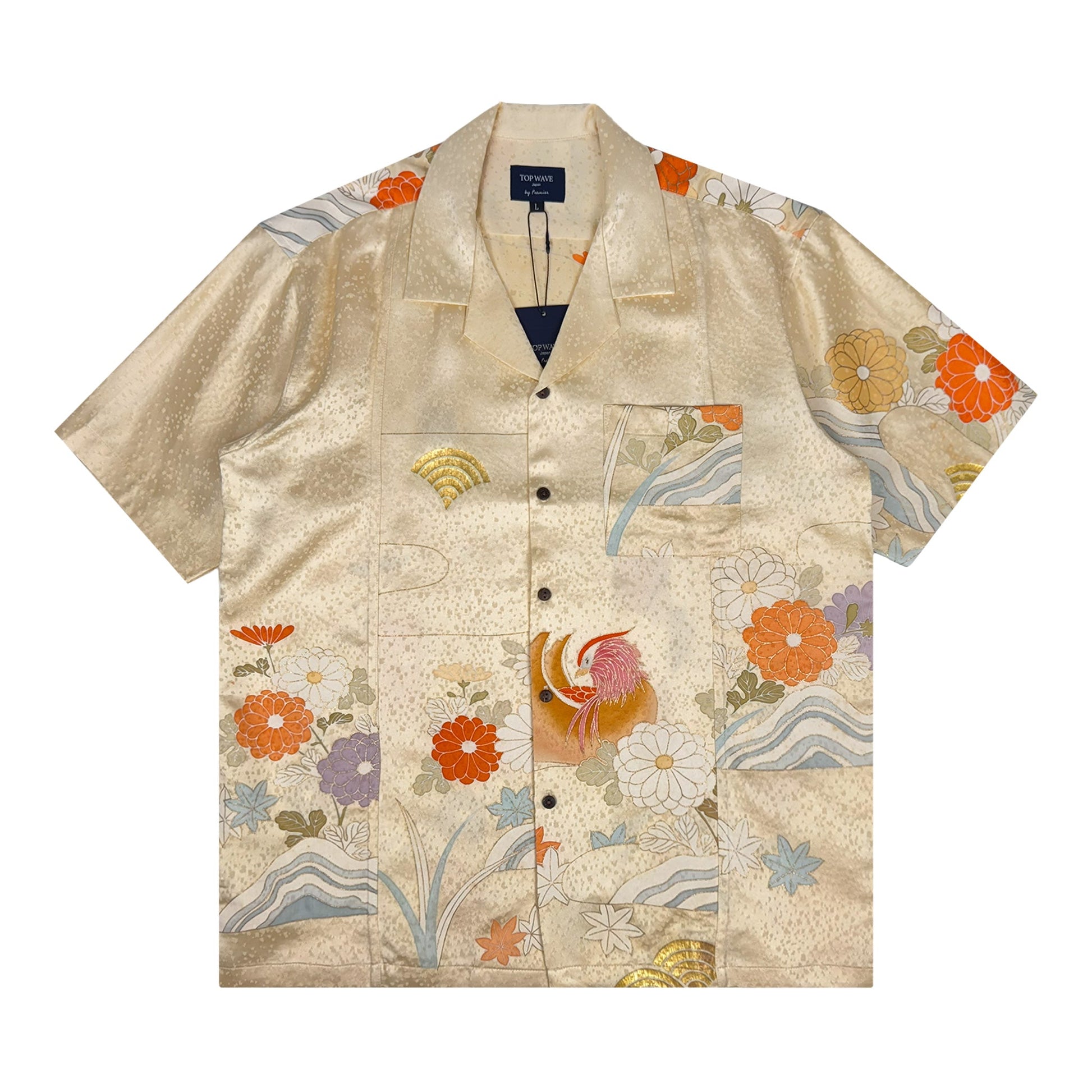 着物アロハシャツ メンズ L AHVN-L365-1