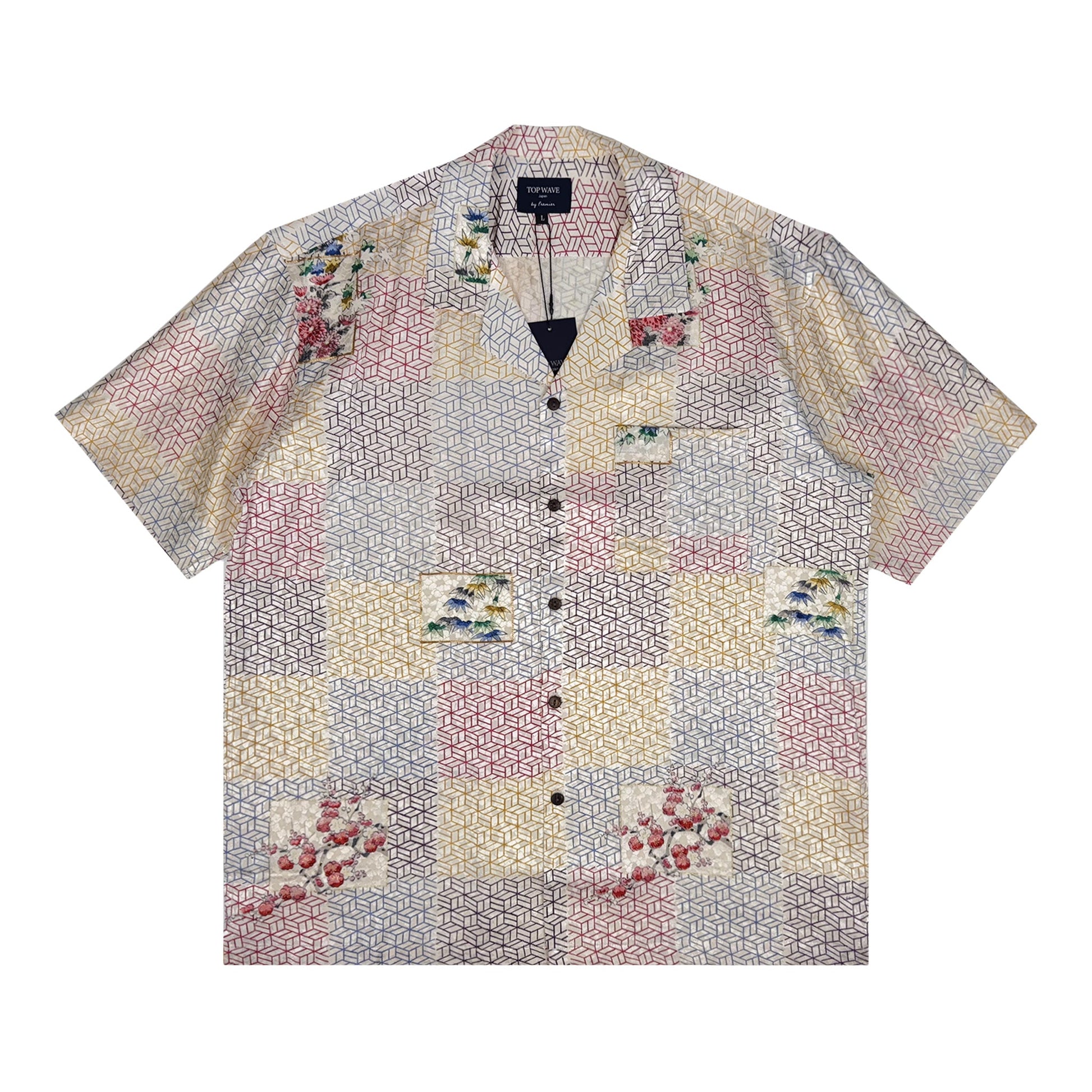 着物アロハシャツ メンズ L AHVN-L397-1
