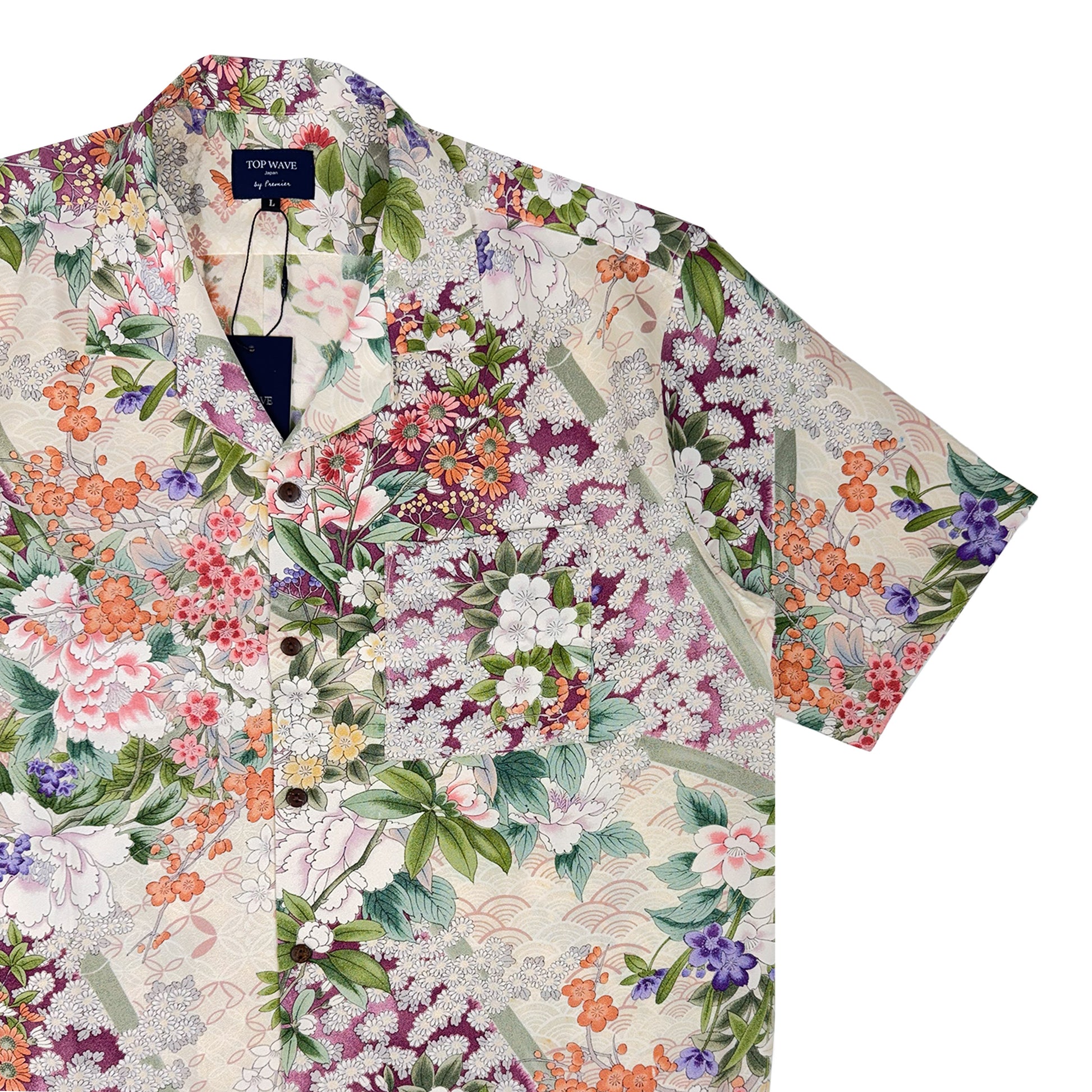 着物アロハシャツ メンズ L AHVN-L399-4