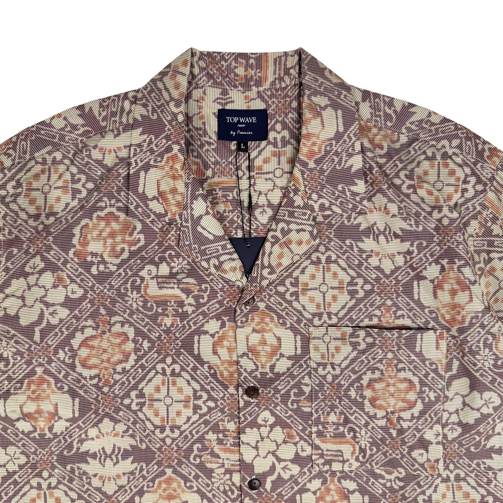 着物アロハシャツ メンズ L AHVN-L401-3