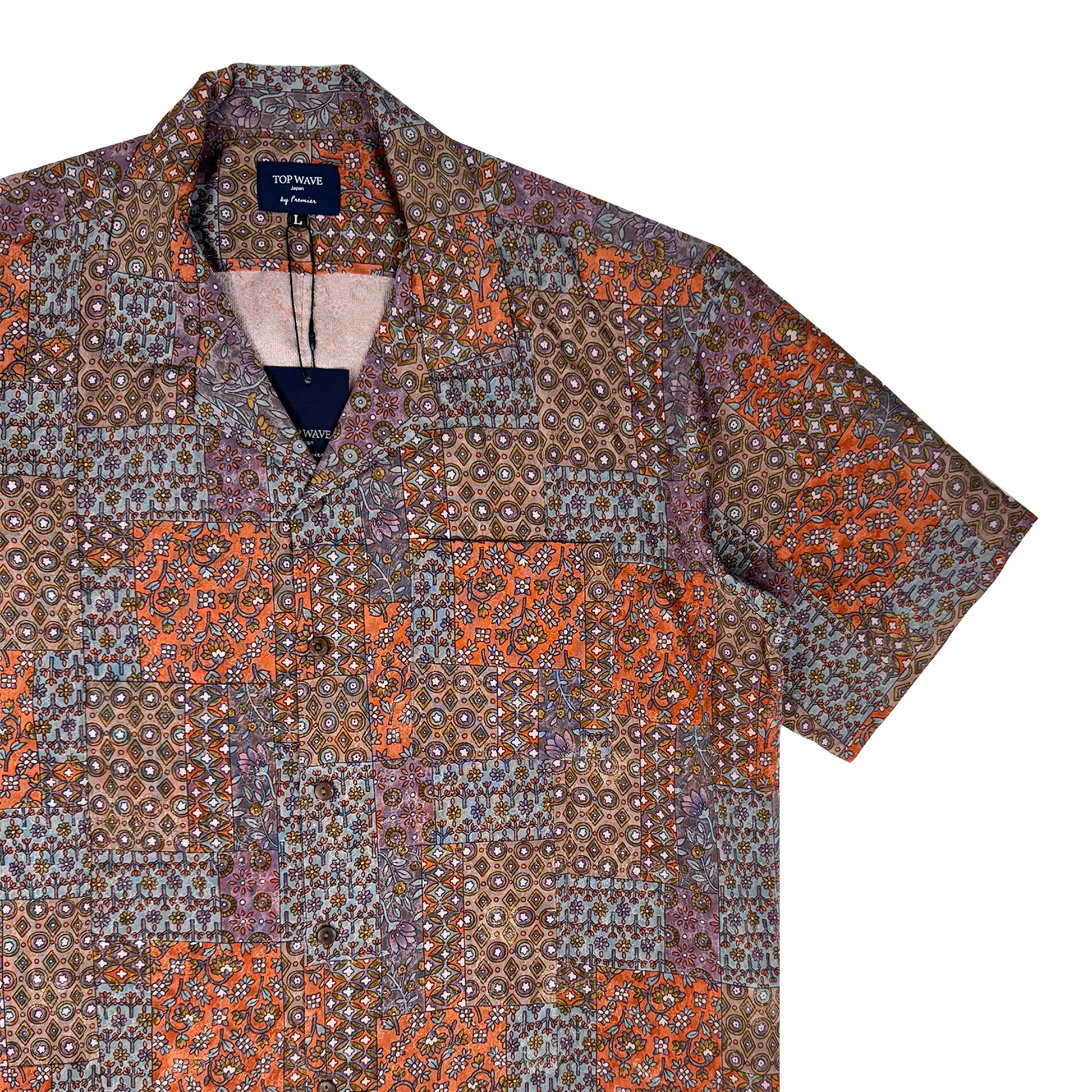 着物アロハシャツ メンズ L AHVN-L407-4