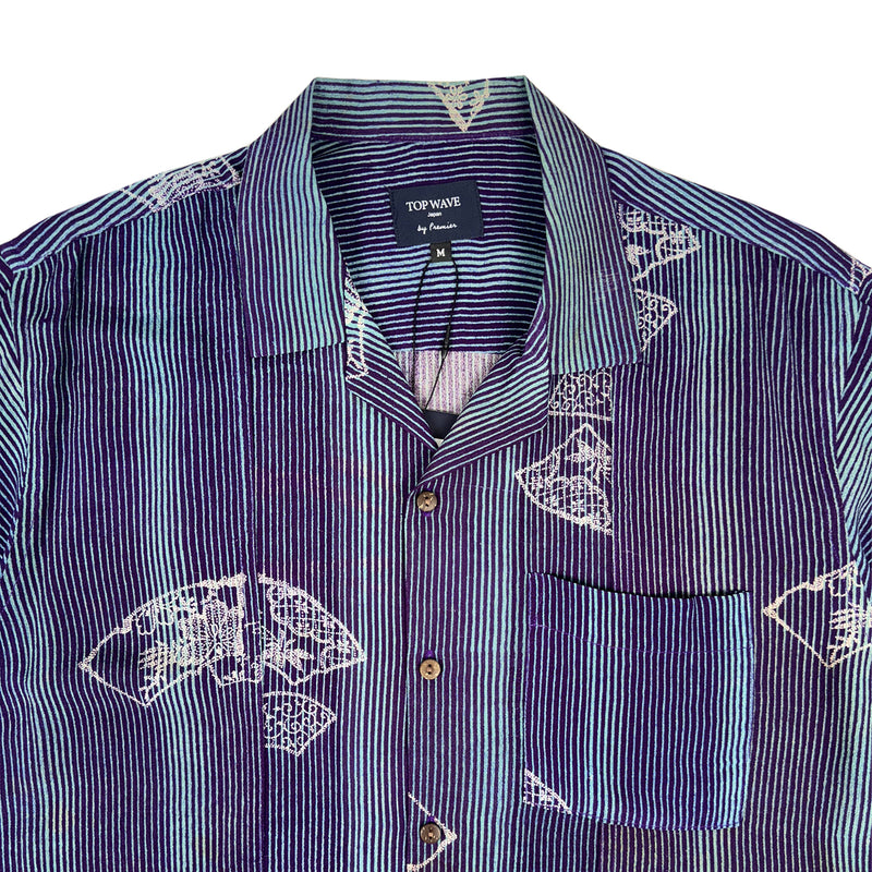 Camisa hawaiana kimono talla M [AHVN-M166]-zoom-