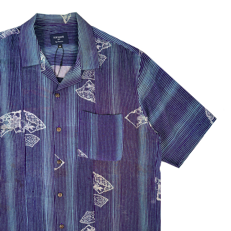 Camisa hawaiana kimono talla M [AHVN-M166]-zoom-