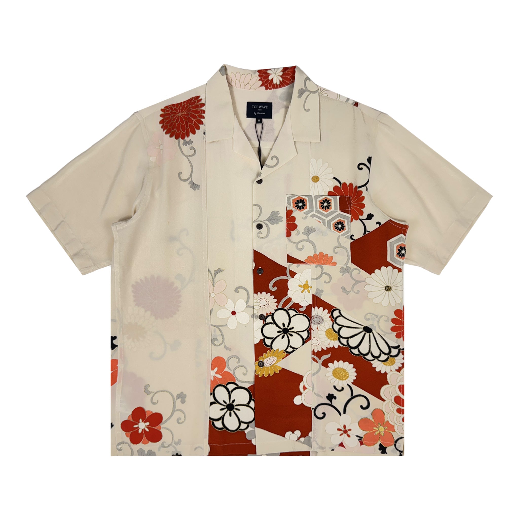 Camisa hawaiana de kimono, talla M [AHVN-M355]