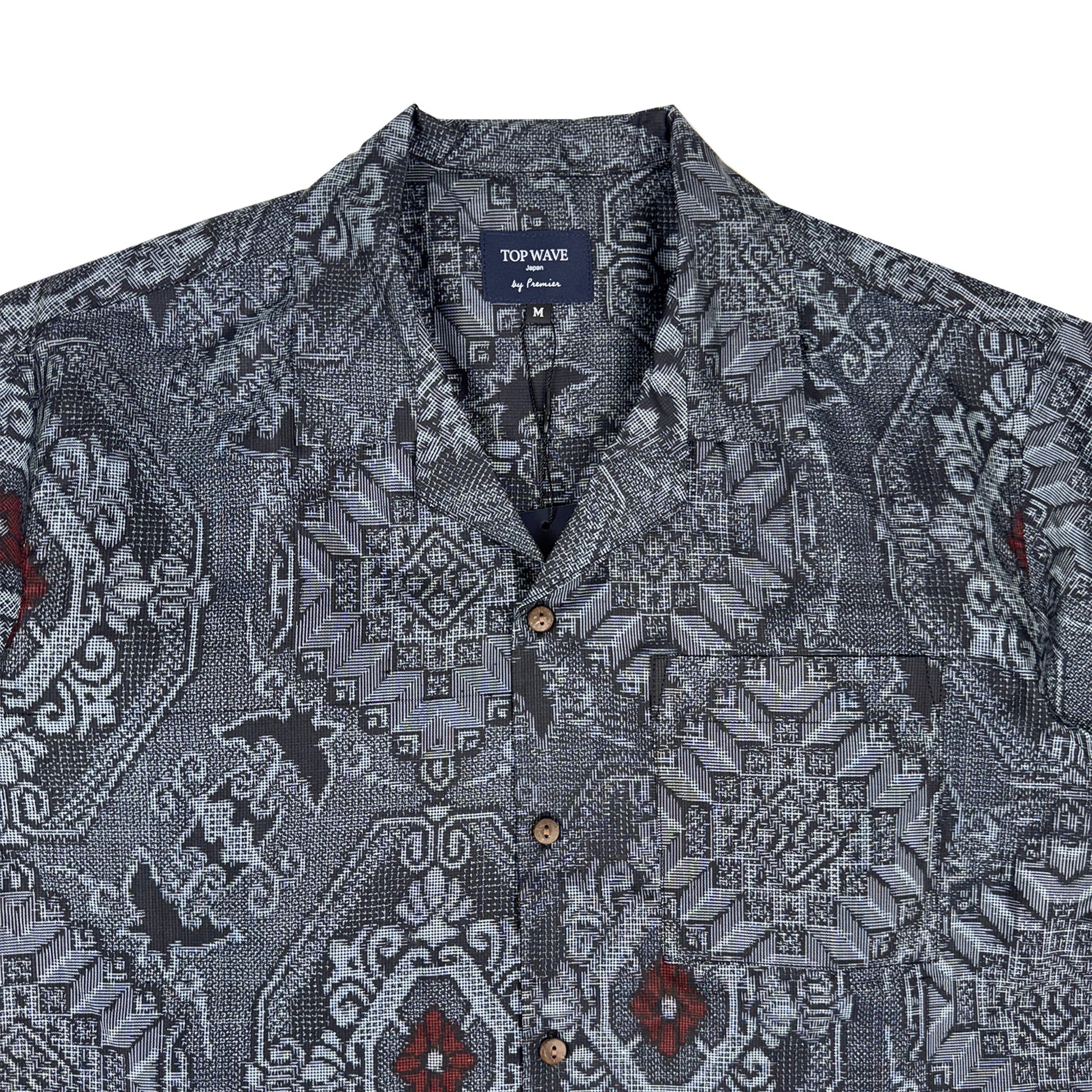 Camisa Aloha de Kimono Talla M [AHVN-M75]-3