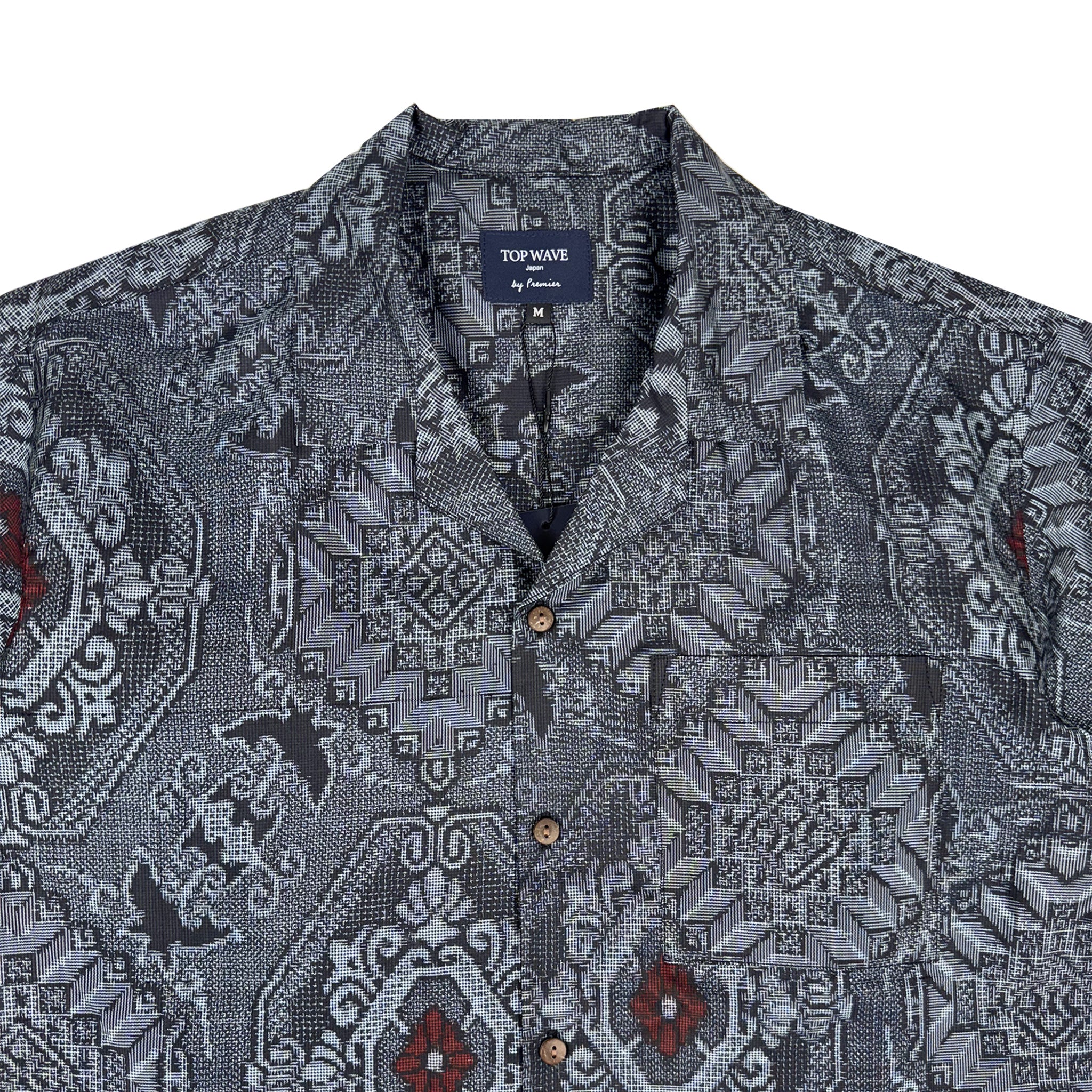 Camisa Aloha de Kimono Talla M [AHVN-M75]-zoom-3