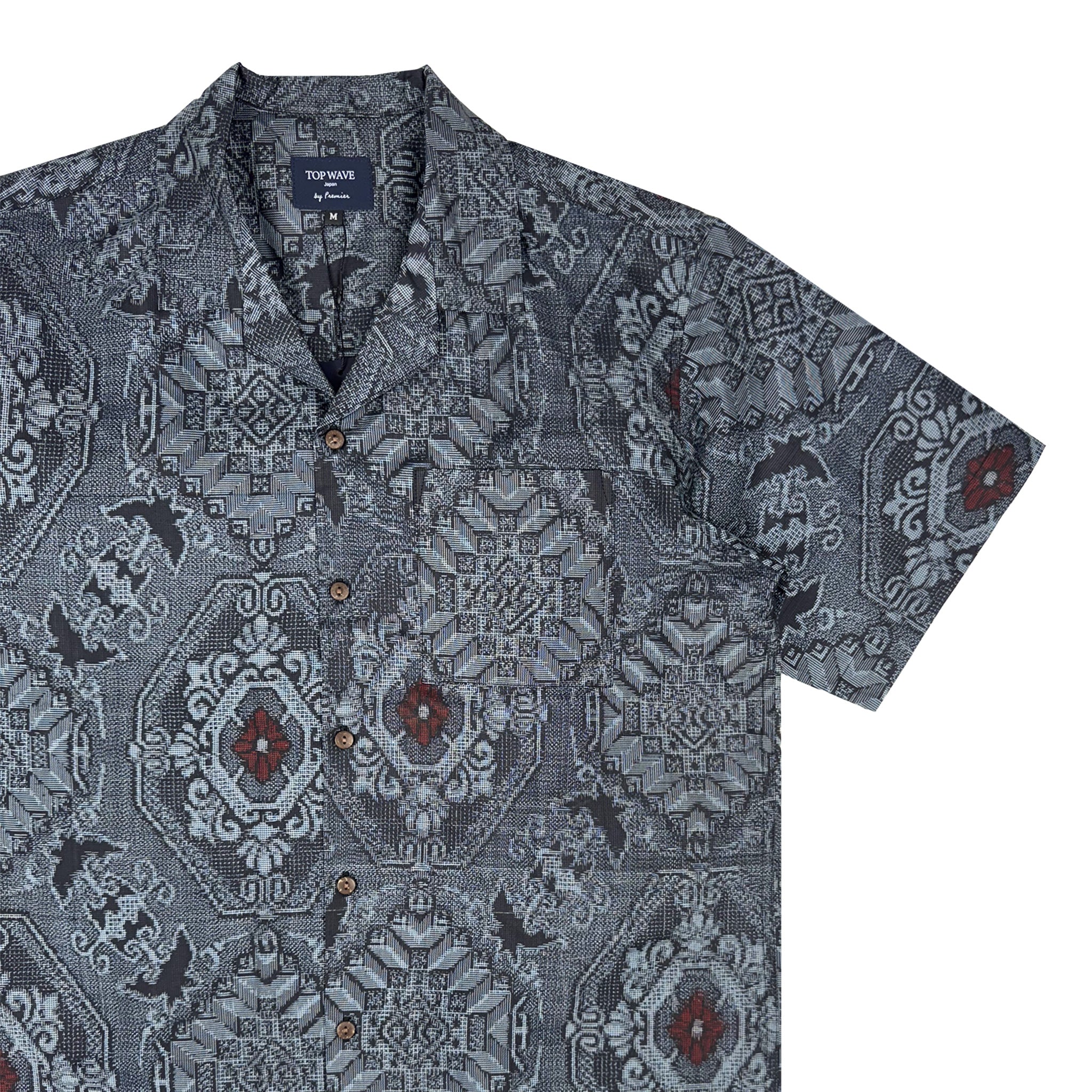 Camisa Aloha de Kimono Talla M [AHVN-M75]-zoom-4