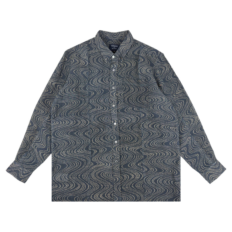 着物長袖シャツ メンズ L LSVN-L03-zoom-