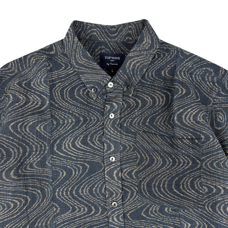 着物長袖シャツ メンズ L LSVN-L03-zoom-