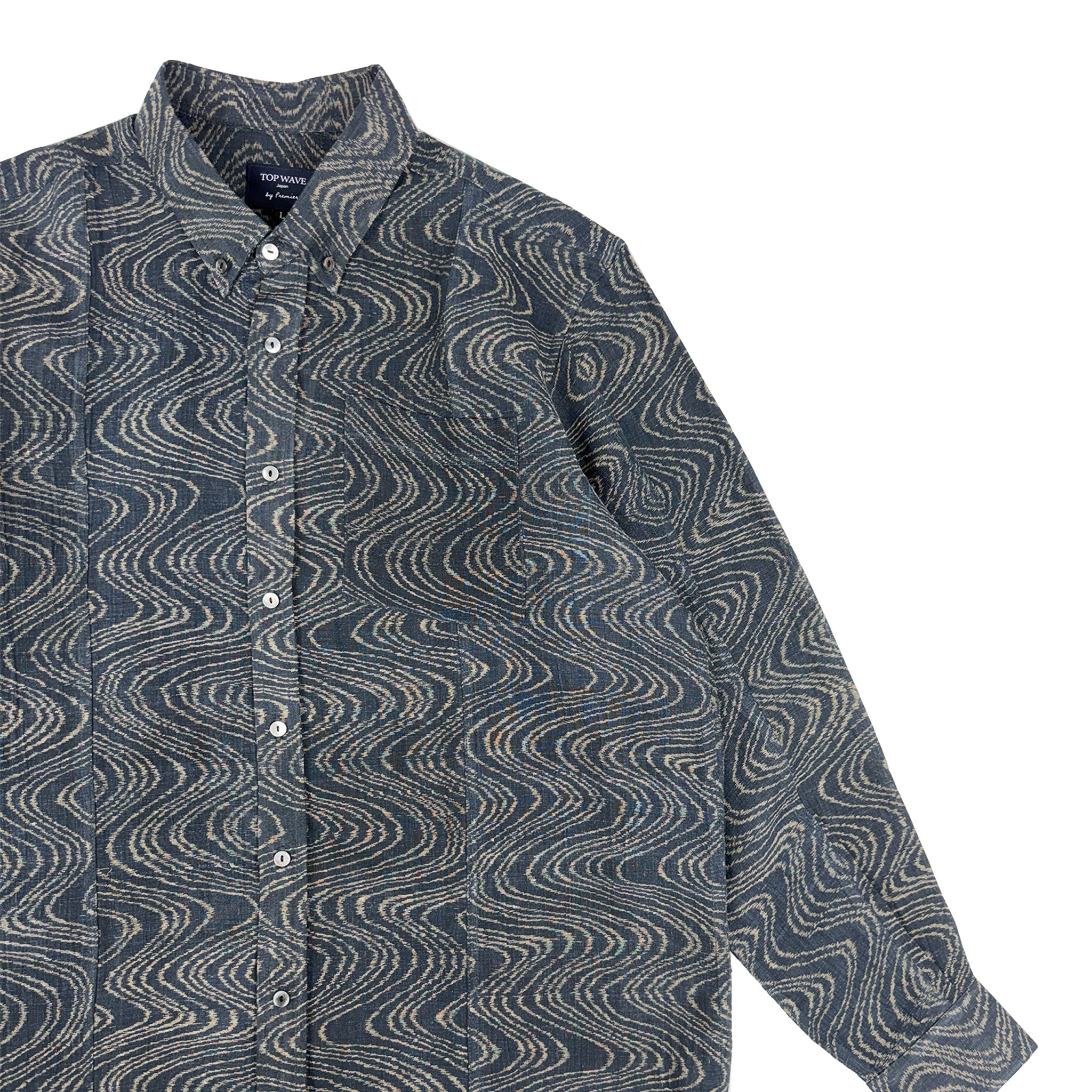 着物長袖シャツ メンズ L LSVN-L03-zoom-4