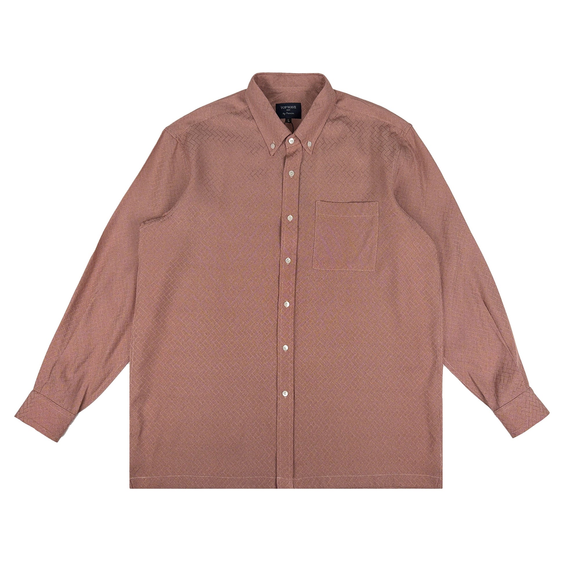 着物長袖シャツ メンズ L LSVN-L08-1