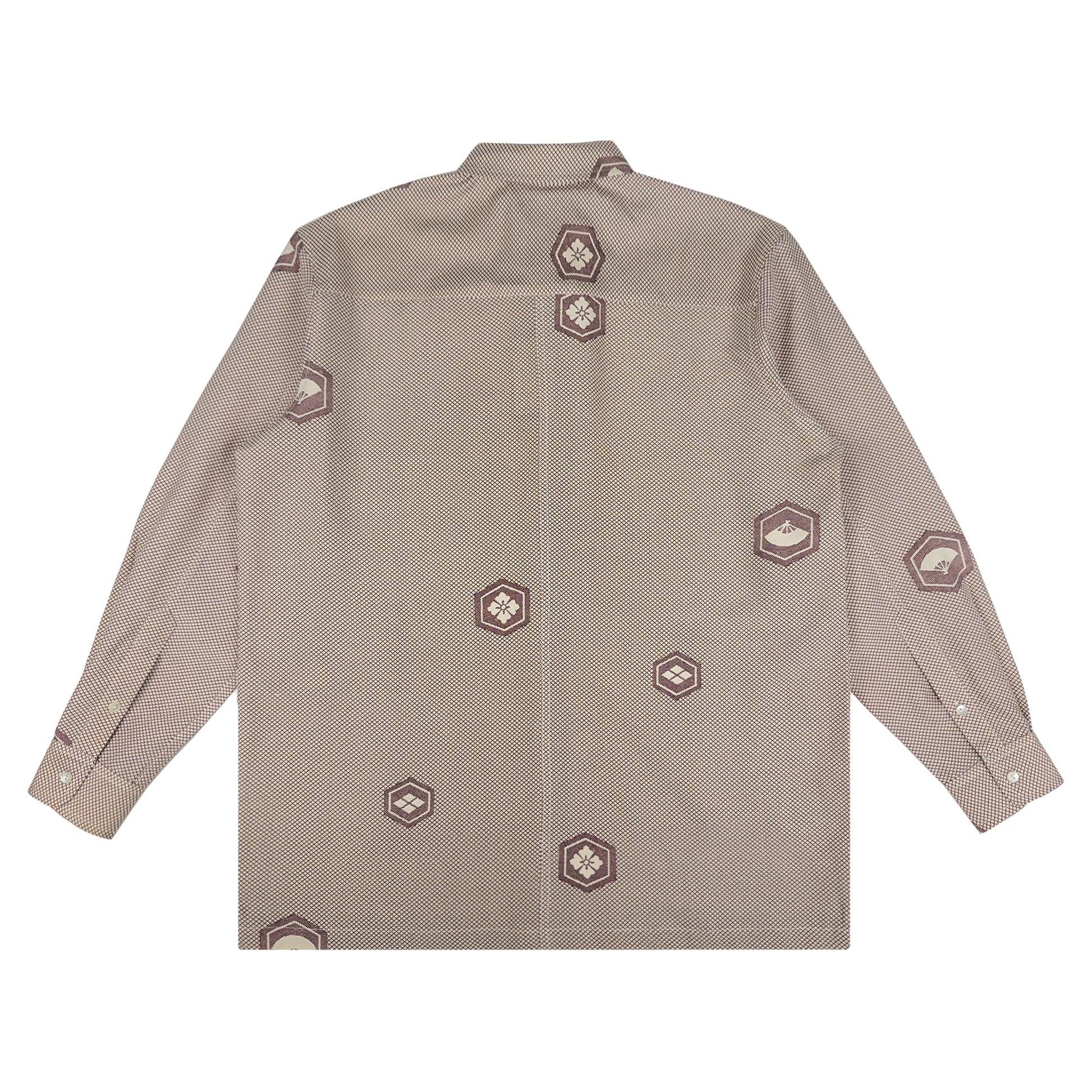 着物長袖シャツ メンズ L LSVN-L09-2