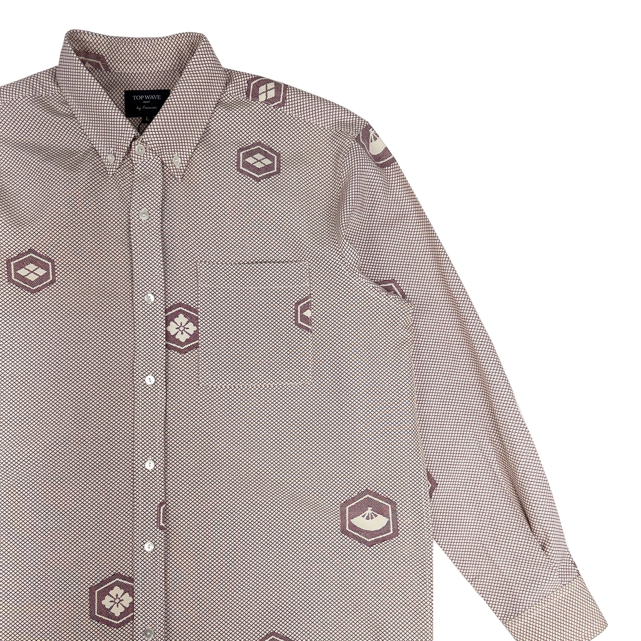 着物長袖シャツ メンズ L LSVN-L09-zoom-4