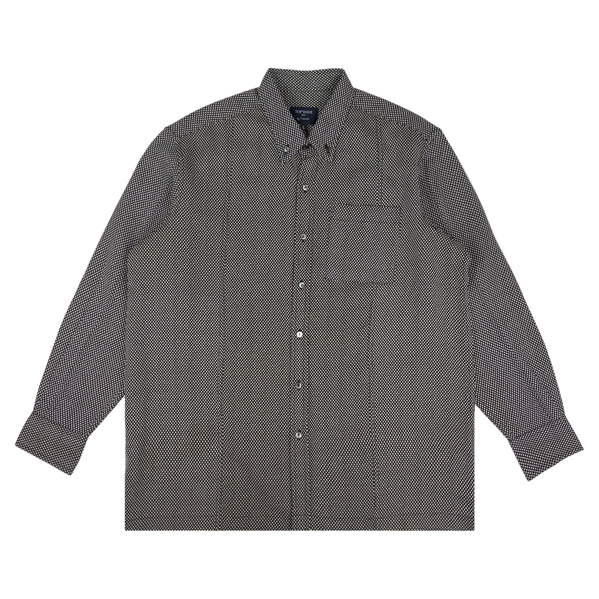 着物長袖シャツ メンズ L LSVN-L102