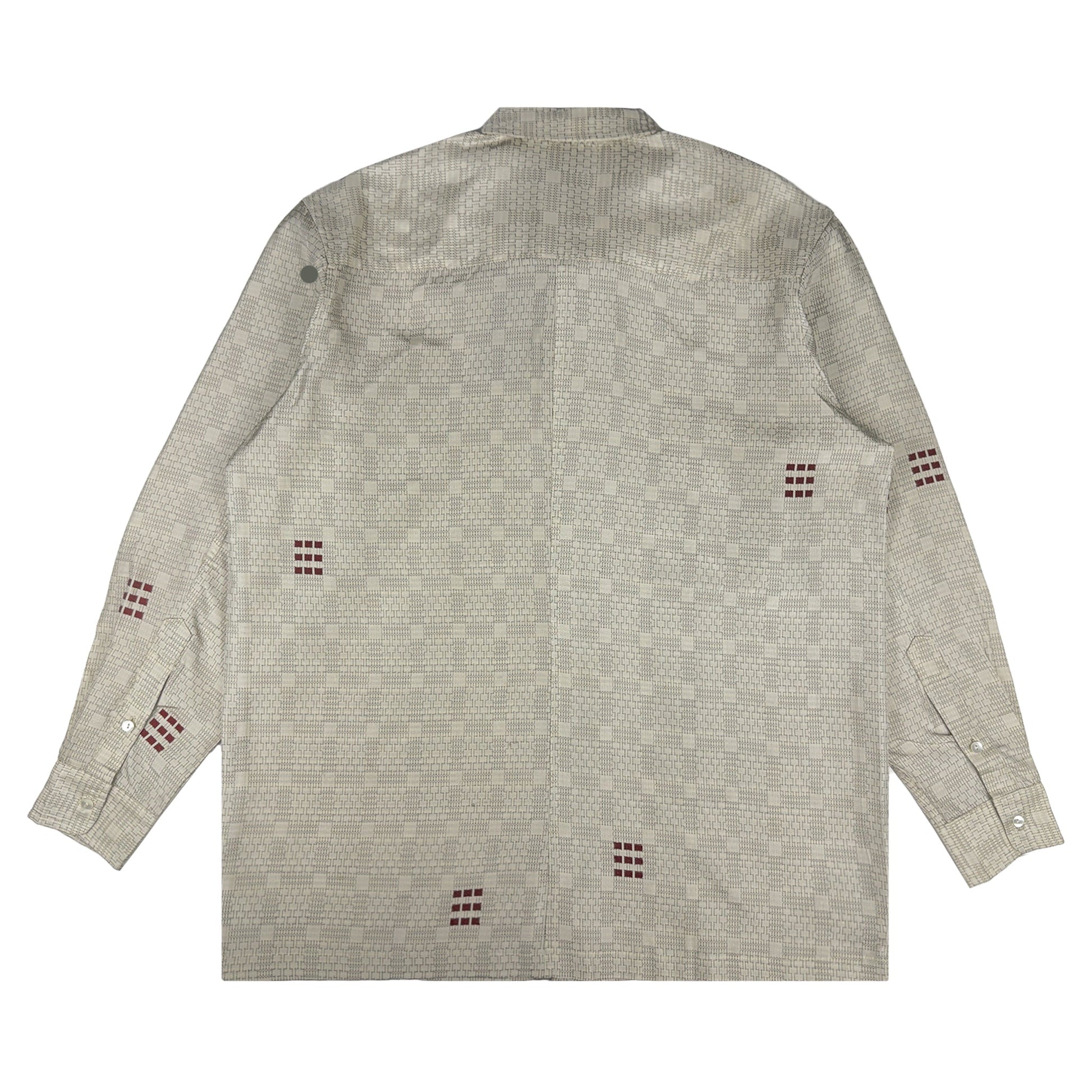 着物長袖シャツ メンズ L LSVN-L103-2