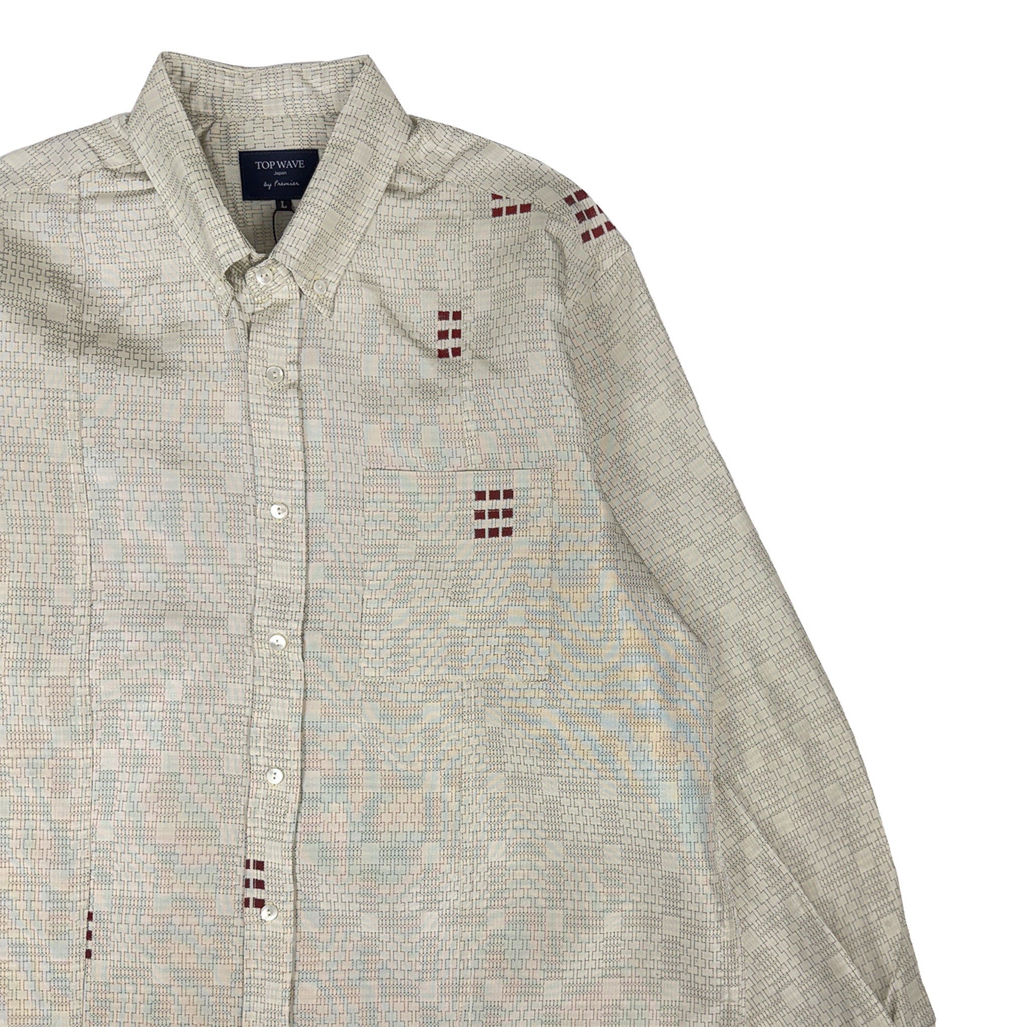 着物長袖シャツ メンズ L LSVN-L103-zoom-4