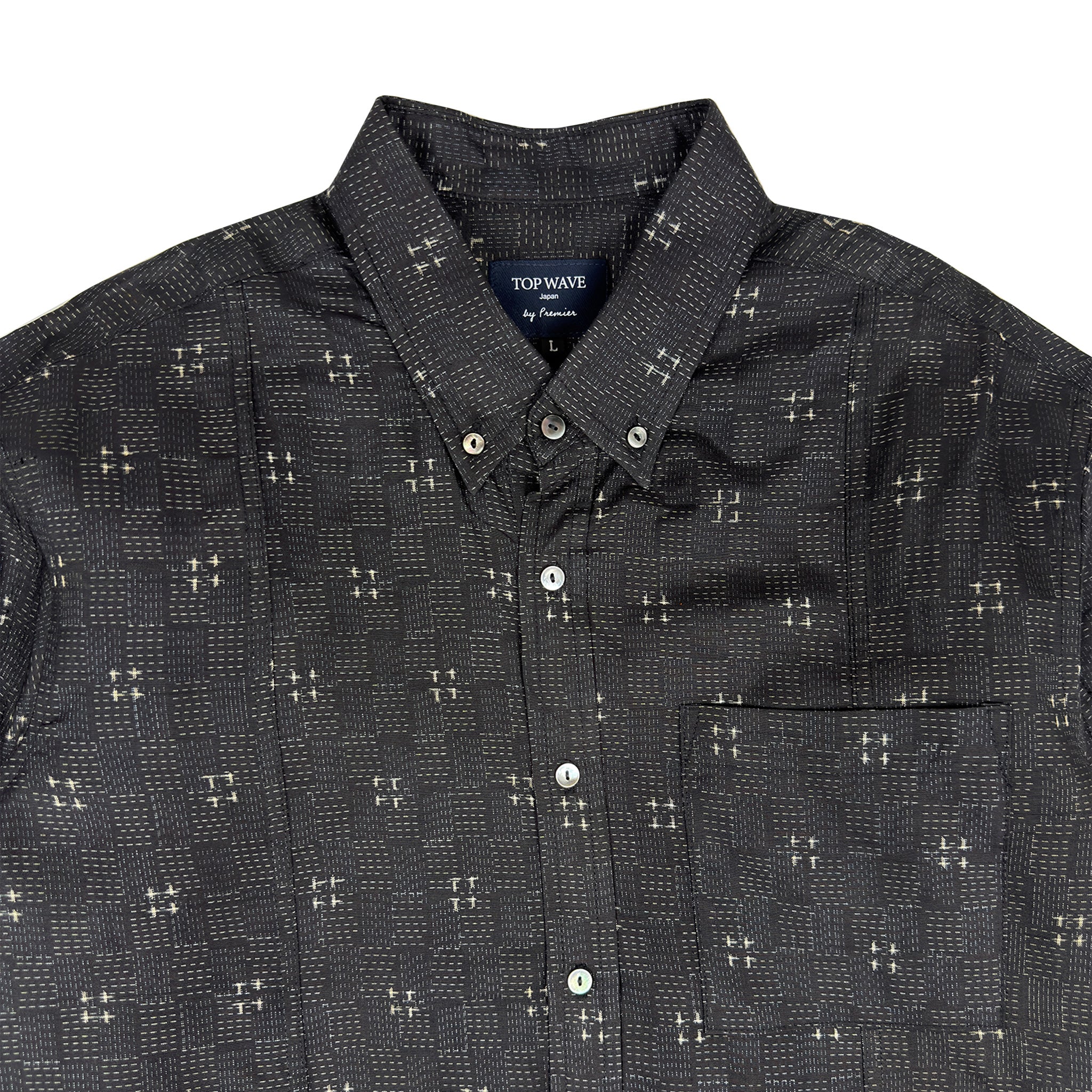 着物長袖シャツ メンズ L LSVN-L104-zoom-3