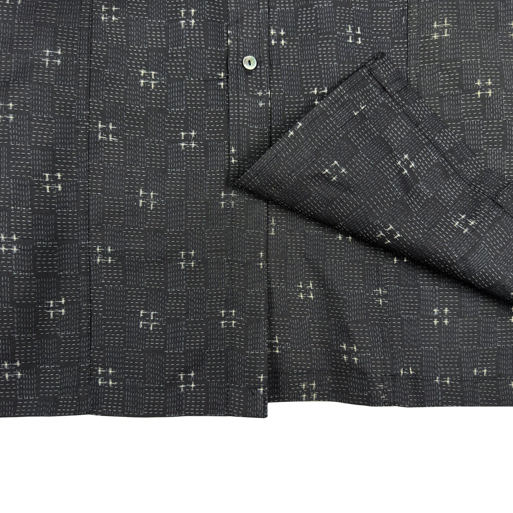 着物長袖シャツ メンズ L LSVN-L104-5