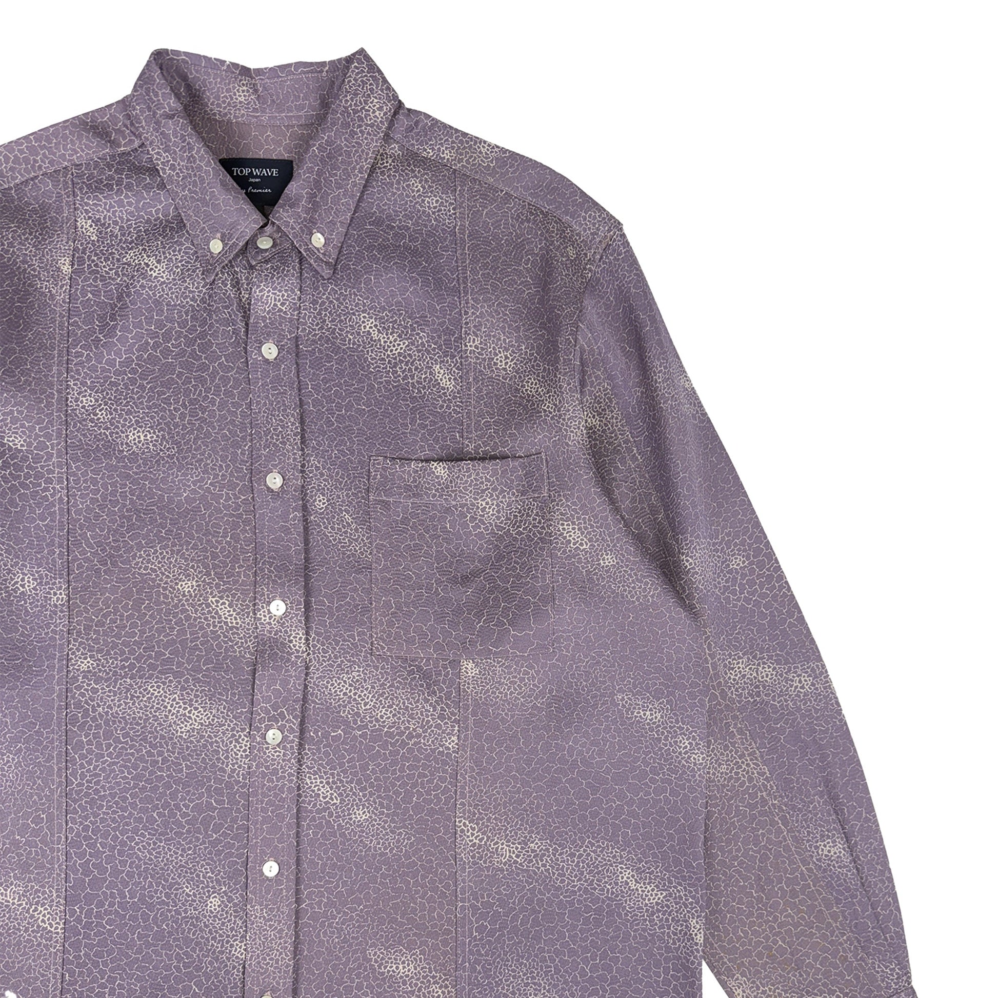 着物長袖シャツ メンズ L LSVN-L105-4