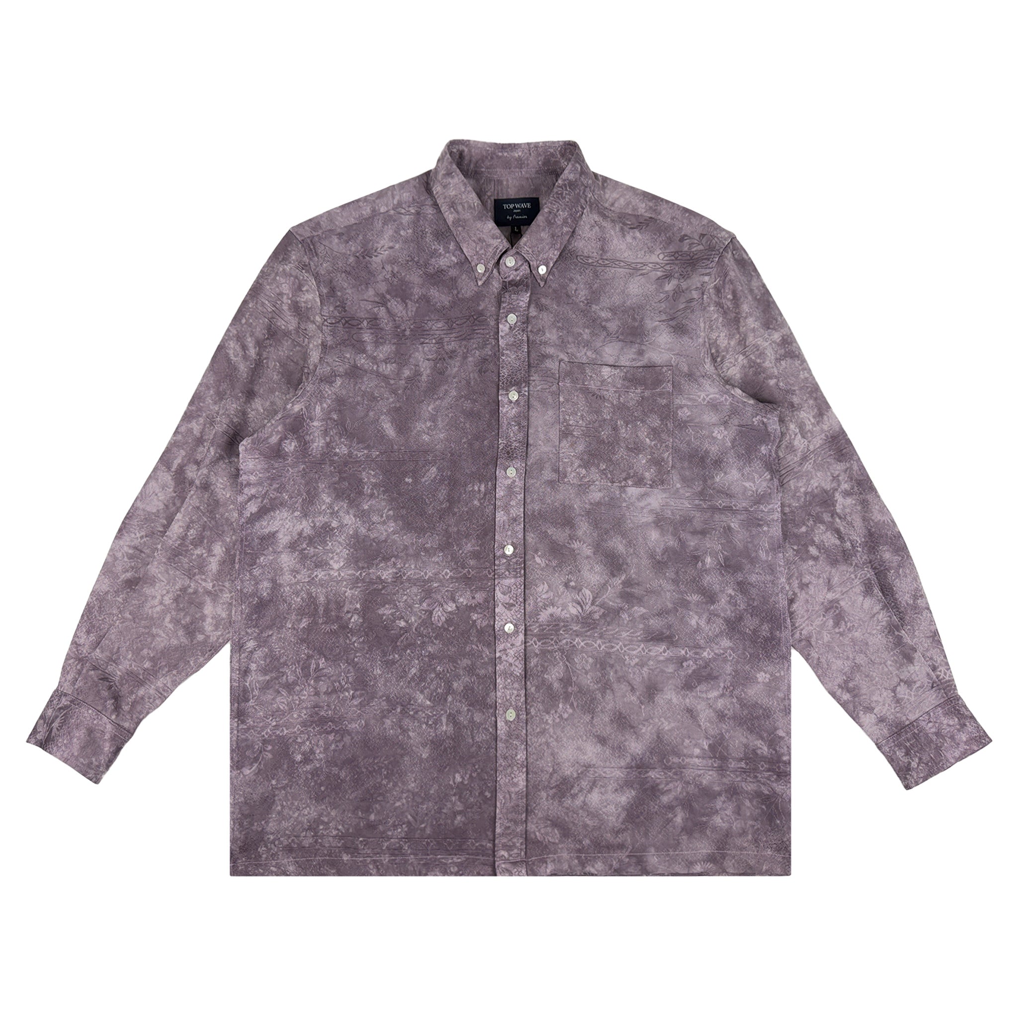 着物長袖シャツ メンズ L LSVN-L14