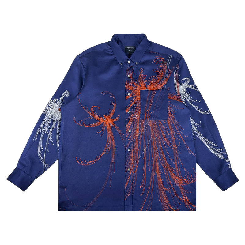 着物長袖シャツ メンズ L LSVN-L15-zoom-