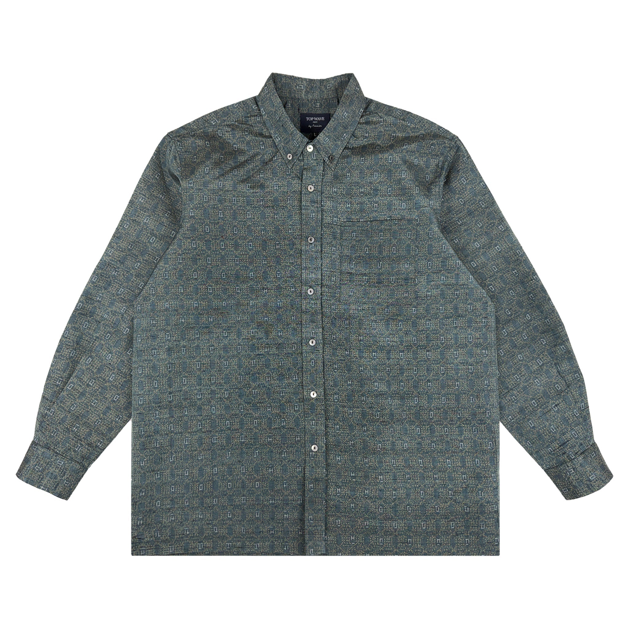 着物長袖シャツ メンズ L LSVN-L16-zoom-1