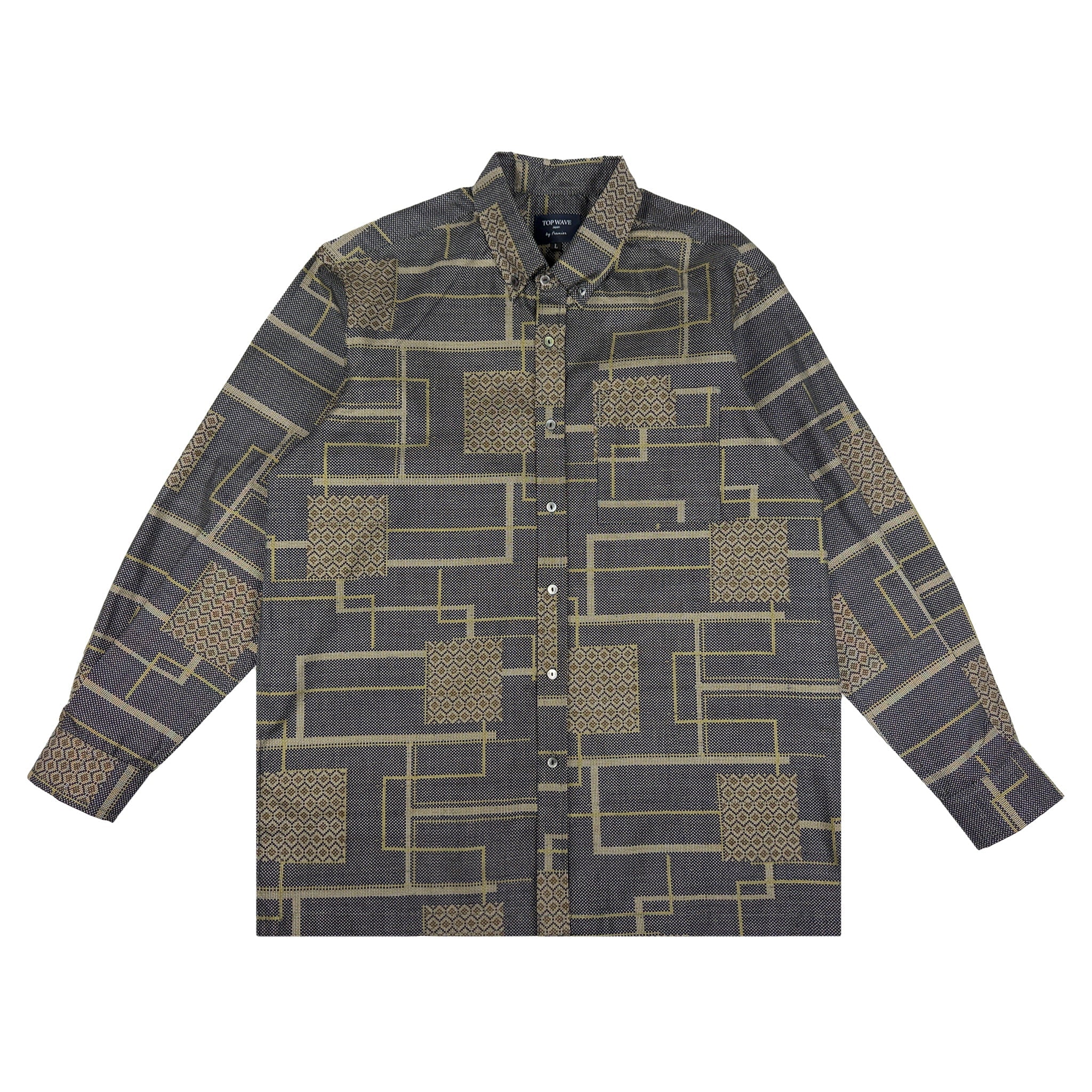 着物長袖シャツ メンズ L LSVN-L19-zoom-1