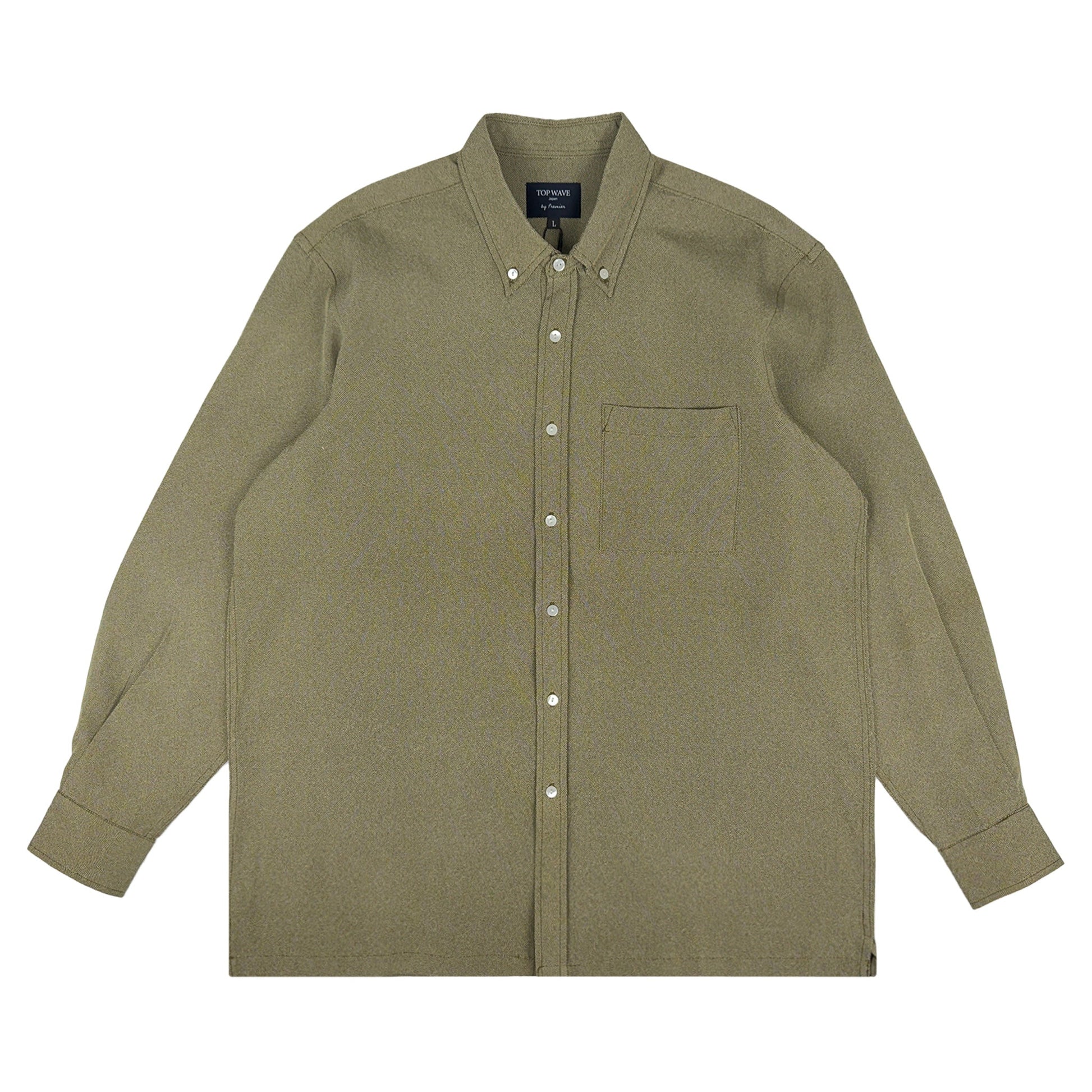 着物長袖シャツ メンズ L LSVN-L21-1