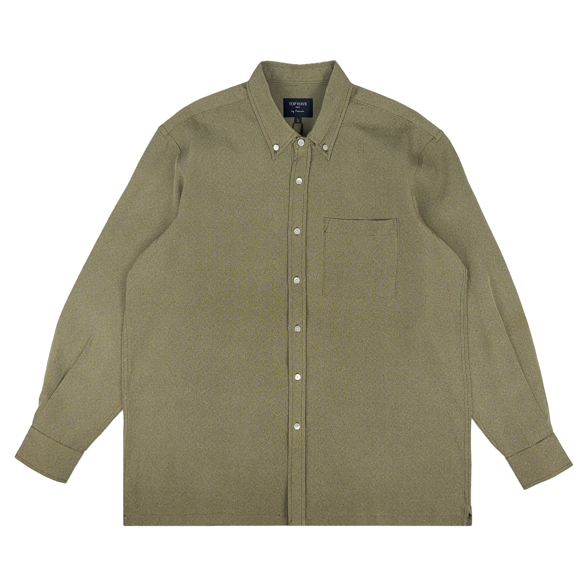 着物長袖シャツ メンズ L LSVN-L21